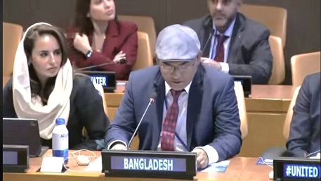 জাতিসংঘে পানি নিরাপত্তায় আন্তর্জাতিক সহযোগিতা বাড়ানোর আহ্বান সাইমুম পারভেজের