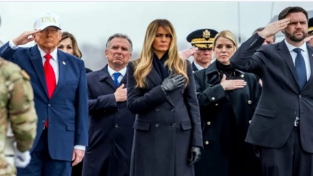  নিহত ছয় মার্কিন সেনার মরদেহ গ্রহণ অনুষ্ঠানে উপস্থিত ট্রাম্প ও ভ্যান্স